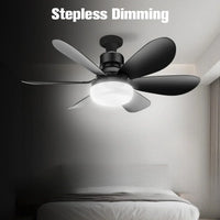LED Ceiling Fan Light with Remote Control | Dimmable | 42cm & 52cm | White, Black & RGB