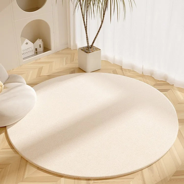 Minimalist Geometric Round Rug | Soft Flannel | Nordic Home Decor