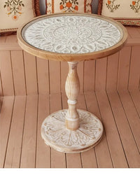 Moroccan Carved Side Table