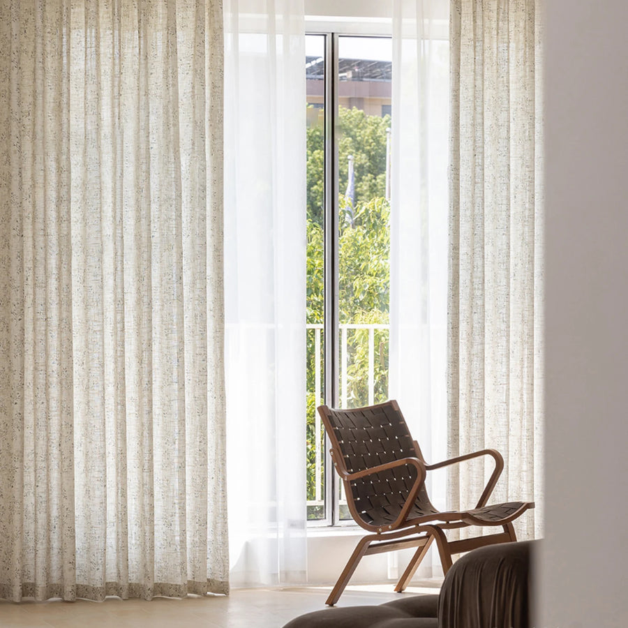 Vintage Linen Sheer Curtains