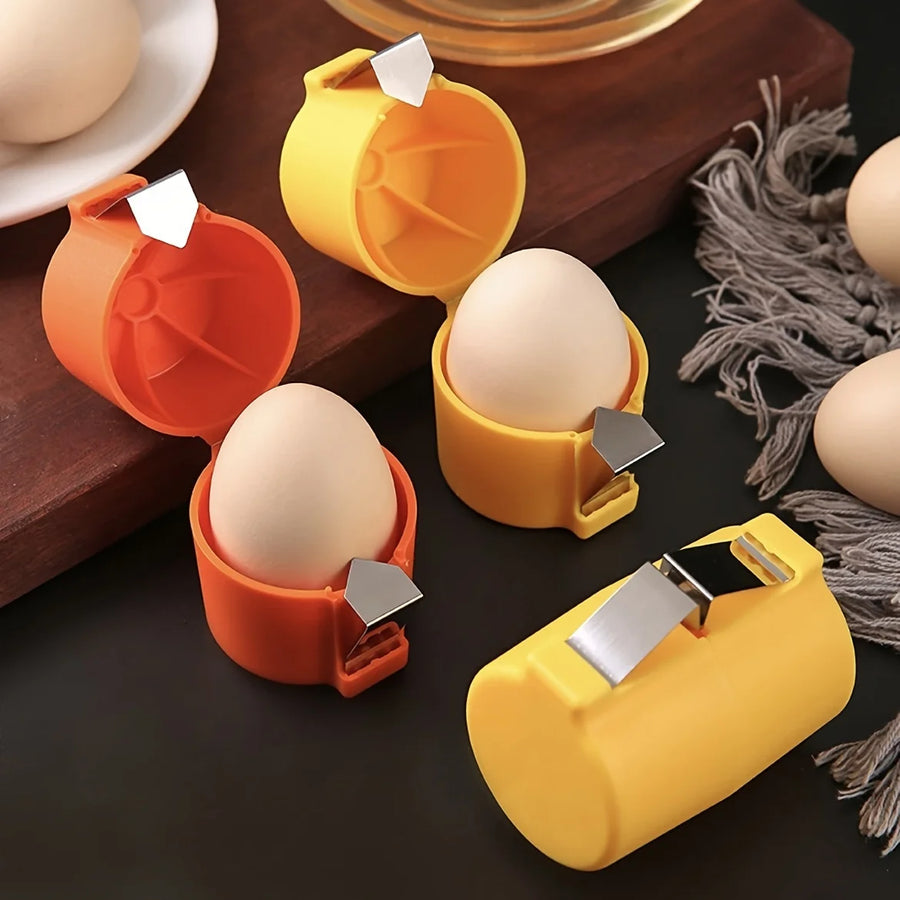 Portable Egg Cracker & Opener — Quick Press, Raw or Boiled Eggs
