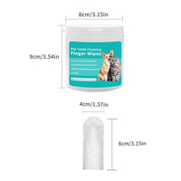 Disposable Pet Finger Toothbrush Wipes — For Dogs & Cats