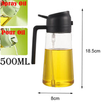 2-in-1 Oil Spray & Pour Dispenser Bottle | Refillable | 200ml, 300ml & 500ml