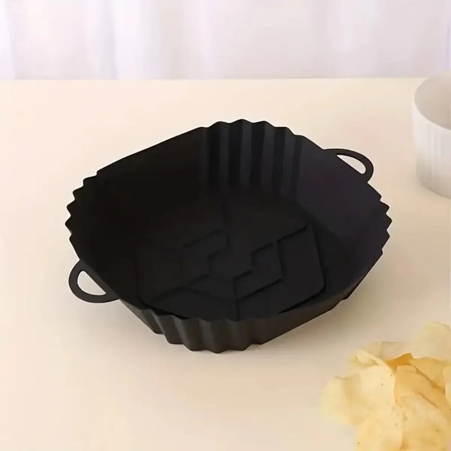 Reusable Silicone Air Fryer Liner — Foldable Non-Stick Baking Mat