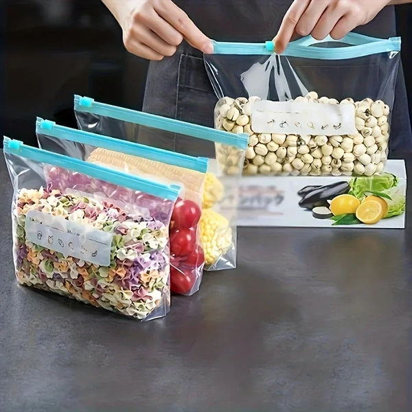 Reusable Food Storage Bags with Zipper, Leak-Proof & Airtight