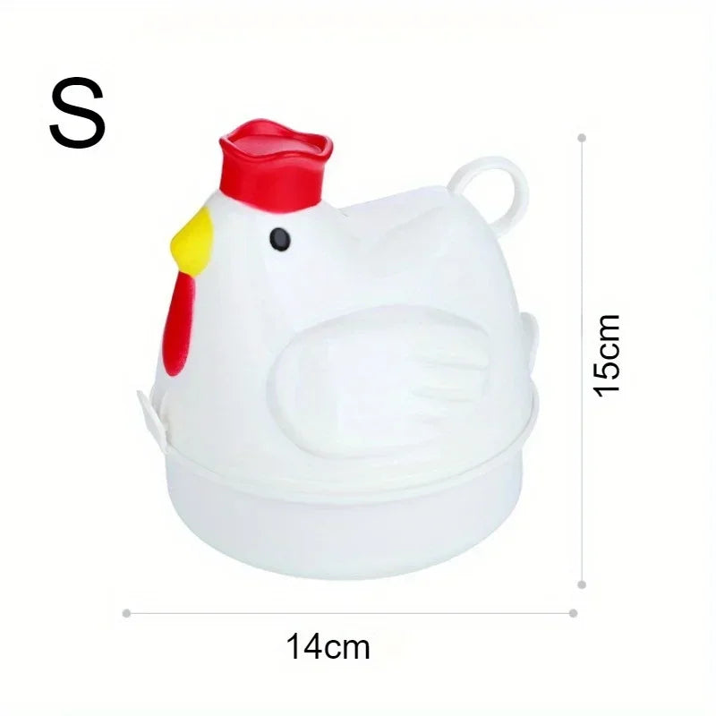 Chicken-shaped microwave egg cooker