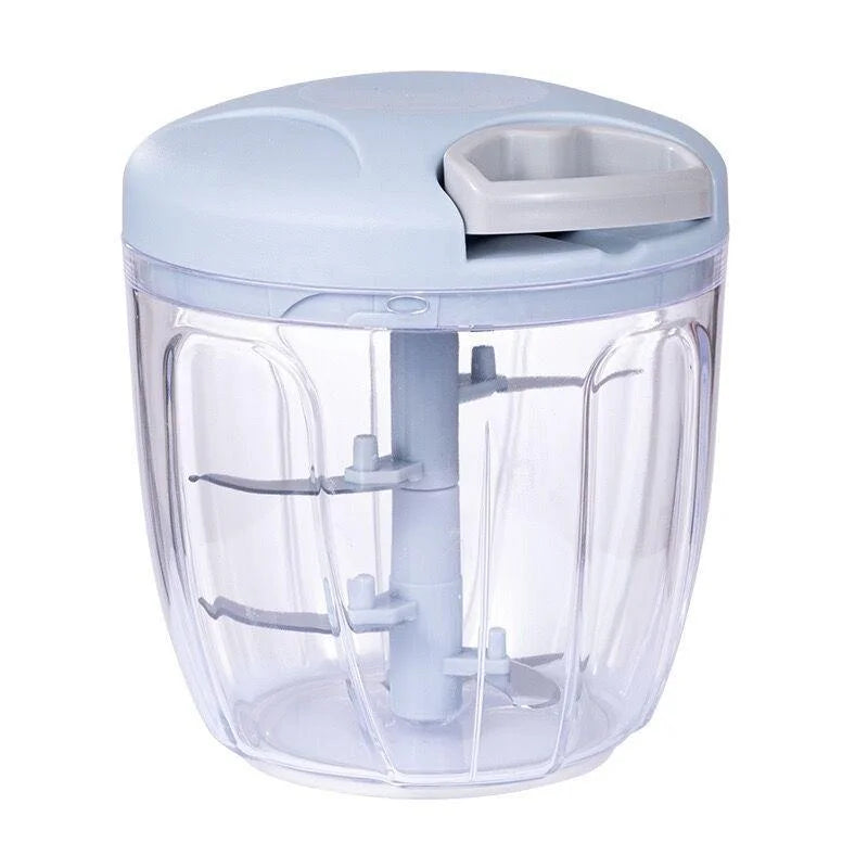 Manual Garlic Chopper & Vegetable Cutter — 500ml or 900ml, Stainless Steel Blades