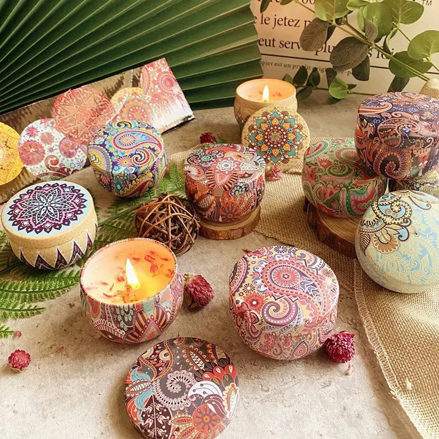 Dried Floral Aromatherapy Candle — Smokeless Soy Wax | Yoga & Bath | Gift Edition