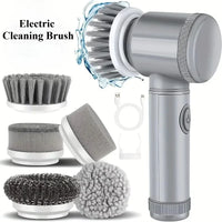 Cordless electric spin scrubber
