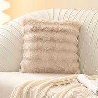 Soft Plush Fur Cushion Cover — 45x45cm | 7 Colours | Sofa & Bedroom Decor