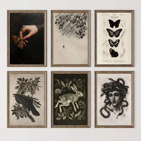 Dark academia canvas print