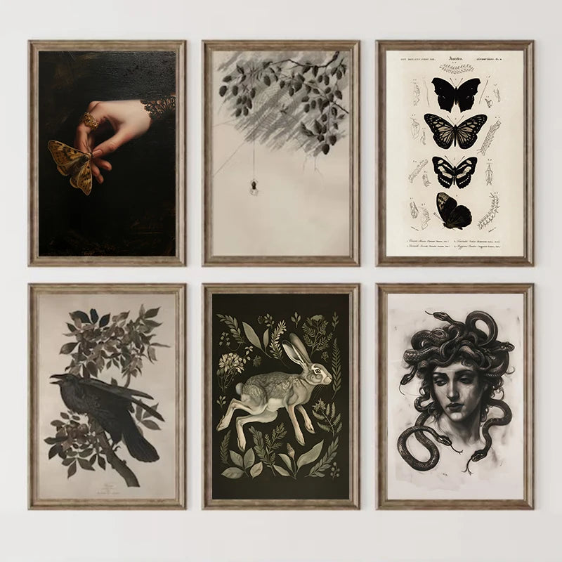 Dark academia canvas print