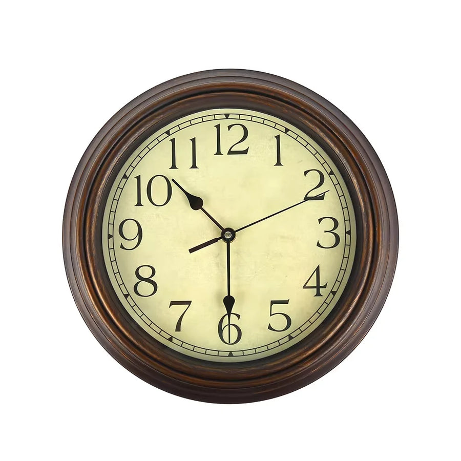 Large Retro Silent Wall Clock — American Classic Style | Living Room & Kitchen
