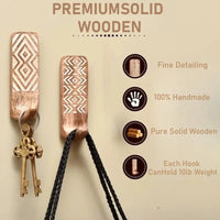 Bohemian wooden wall hooks