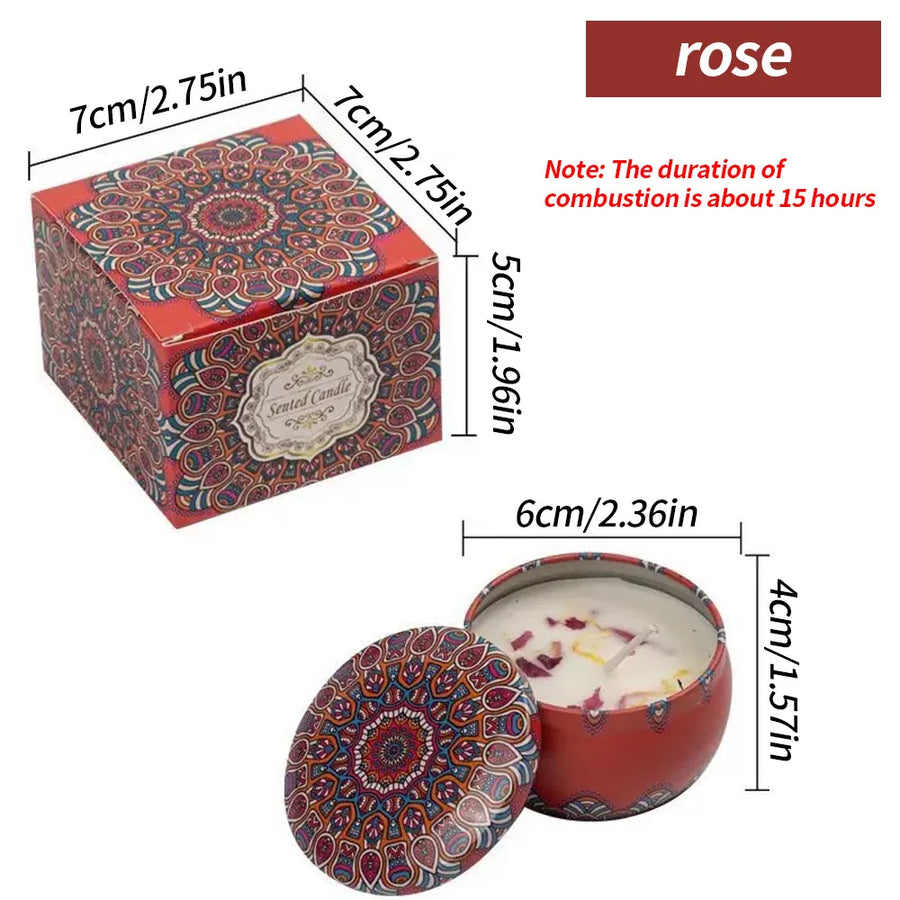 Dried Floral Aromatherapy Candle — Smokeless Soy Wax | Yoga & Bath | Gift Edition