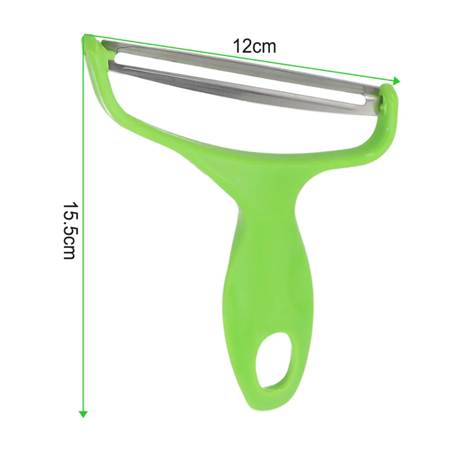 Handheld Vegetable Grater & Slicer — Stainless Steel Blade, Non-Slip Handle