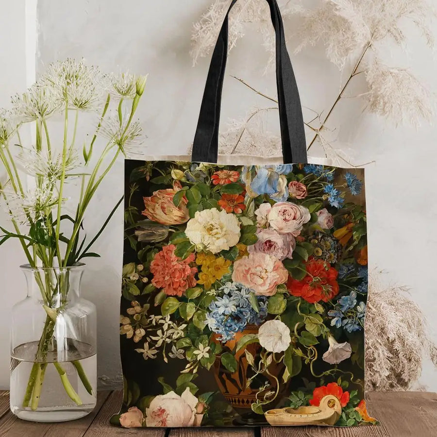 Still Life Painting Canvas Tote Bag — Eco Canvas | Large Capacity