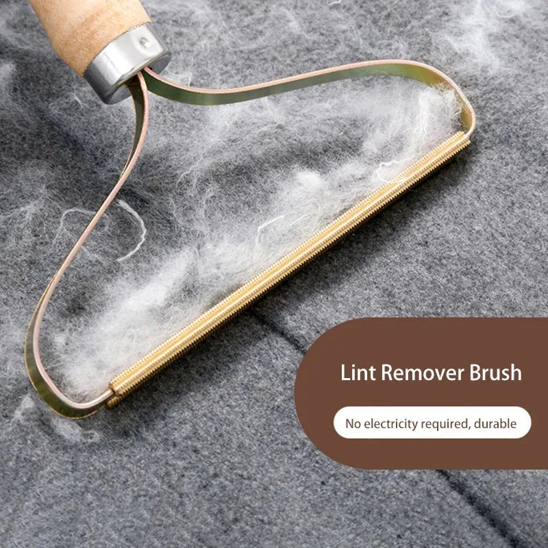 Manual Lint & Pet Hair Remover Brush — No Batteries, No Refills