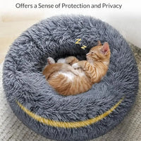 Round Plush Pet Bed | Dogs & Cats | 40–90cm