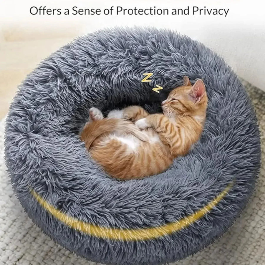 Round Plush Pet Bed | Dogs & Cats | 40–90cm