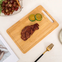 Double-sided bamboo cutting board