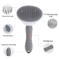 Self-Cleaning Pet Slicker Brush — Dogs & Cats, All Coat Types
