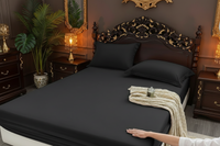 Brushed sateen fitted sheet