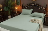 Brushed sateen fitted sheet