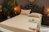 Brushed sateen fitted sheet